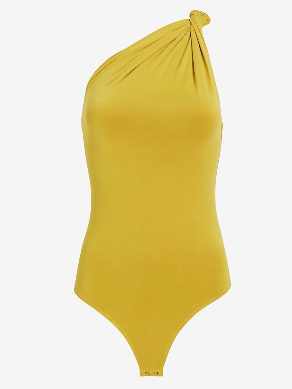 Women’s Express Body Contour Compression Silky Twisted OneShoulder Bodysuit BNWT